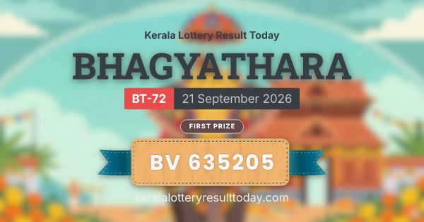 BHAGYATHARA BT-72 Draw Announced: Rs 1 Crore First Prize