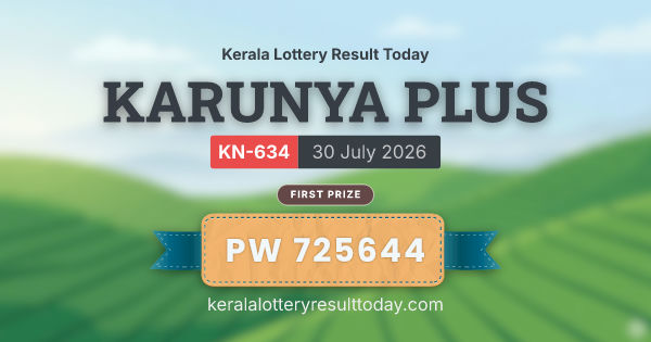 KARUNYA PLUS KN-634 Draw Announced: Rs 1 Crore First Prize