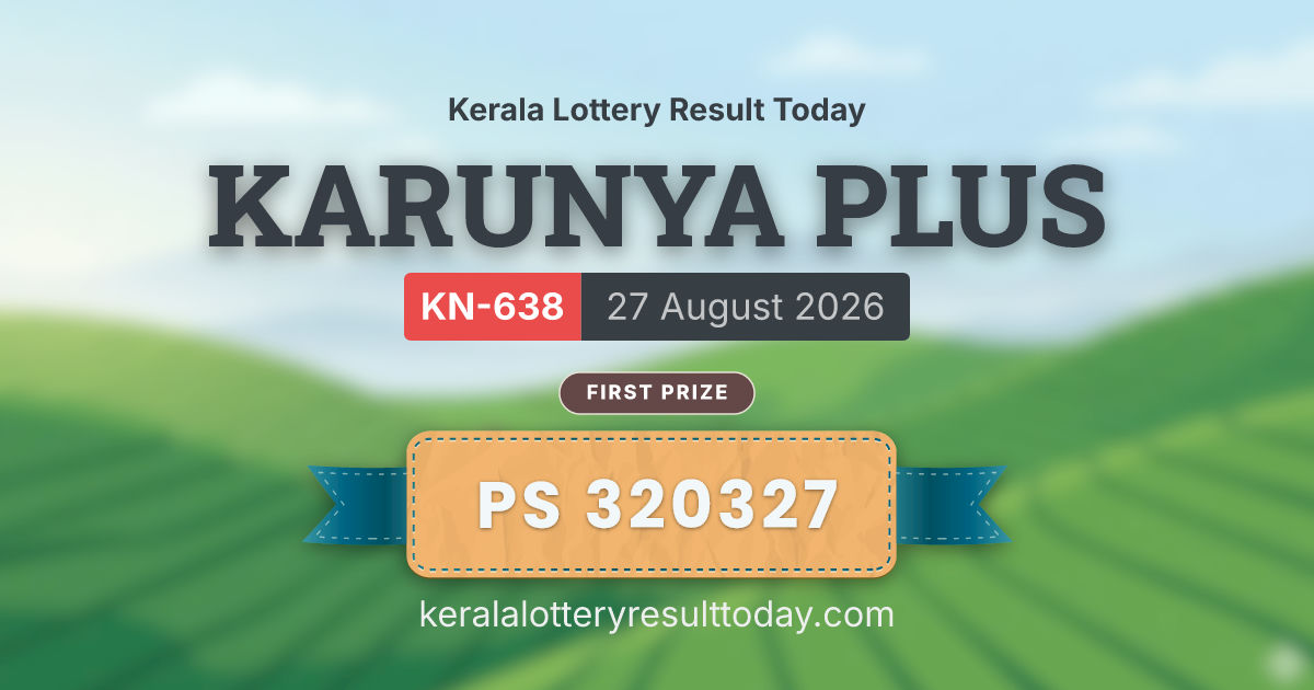 Karunya Plus KN-638 result summary for August 27, 2026