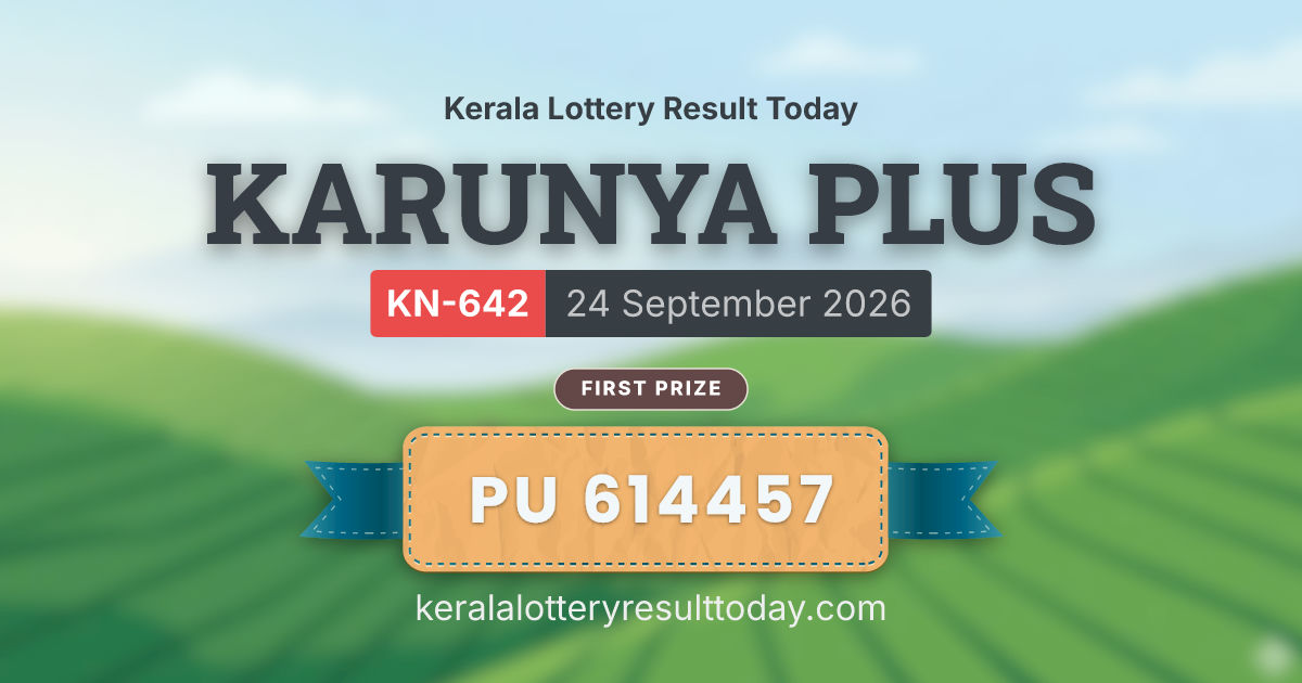 Karunya Plus KN-642 result summary for September 24, 2026