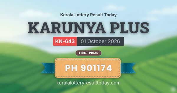 KARUNYA PLUS KN-643 Draw Announced: Rs 1 Crore First Prize