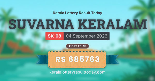 SUVARNA KERALAM SK-68 Draw Announced: Rs 1 Crore First Prize