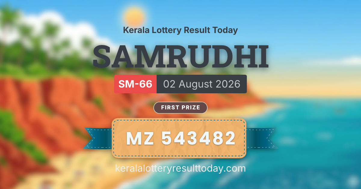 Samrudhi SM-66 result summary for August 02, 2026